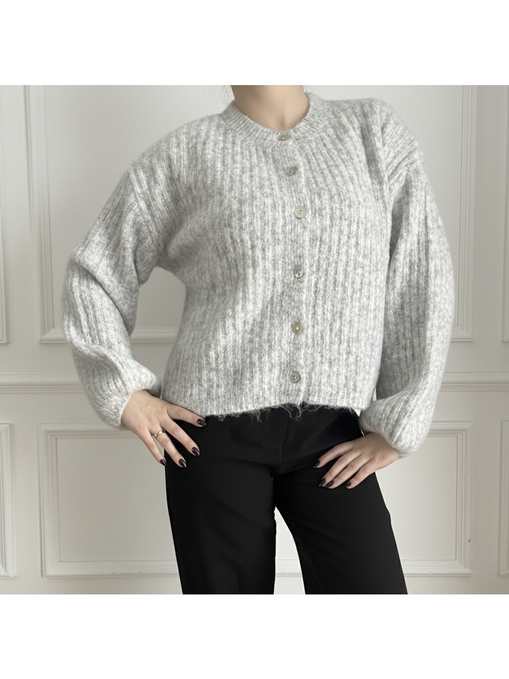 Megztinis "Sheep two grey"