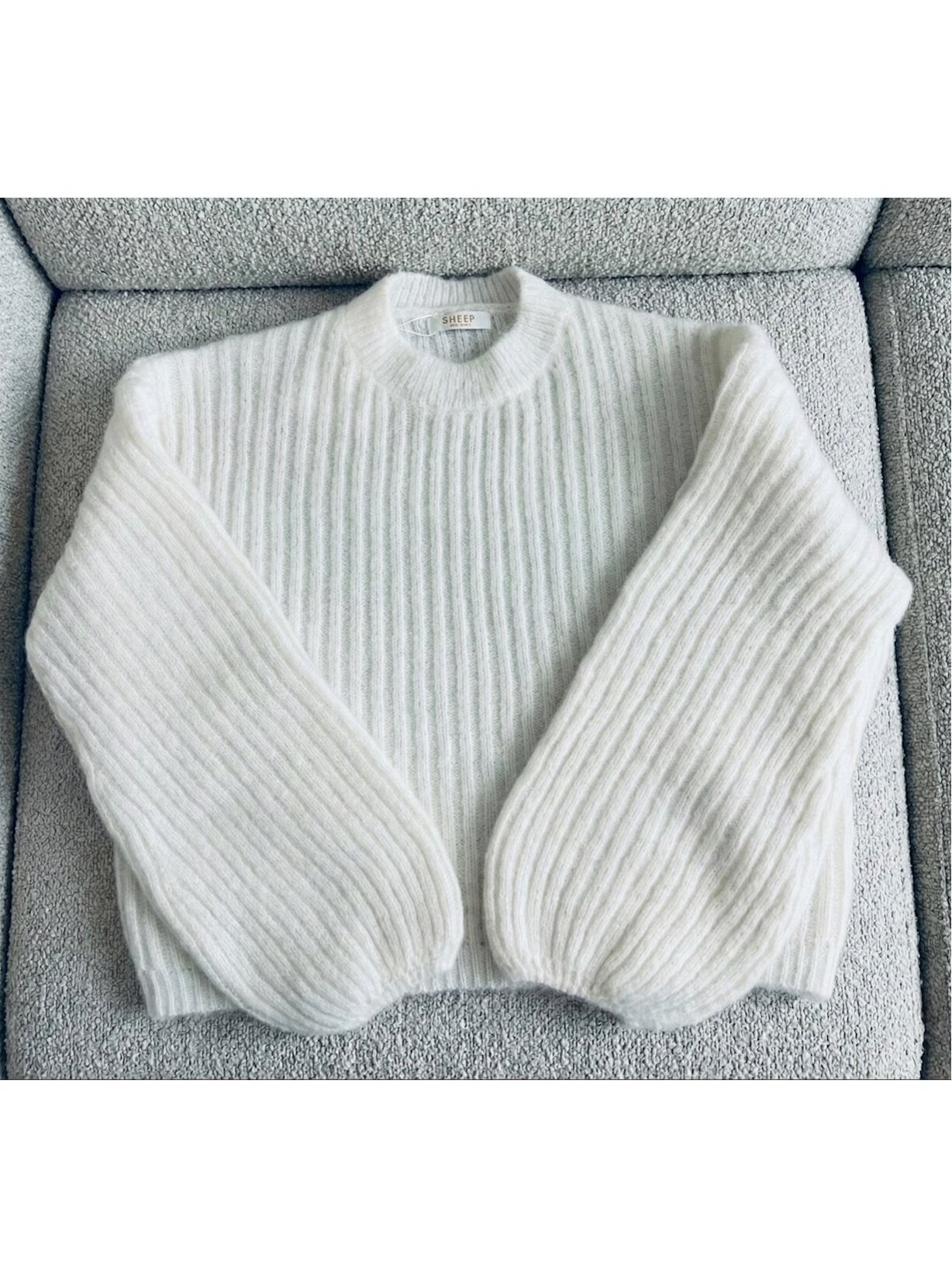 Megztinis "Sheep one white" 1