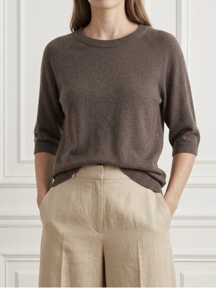 Megztinis "Baby alpaca brown" Megztinis "Baby alpaca brown"