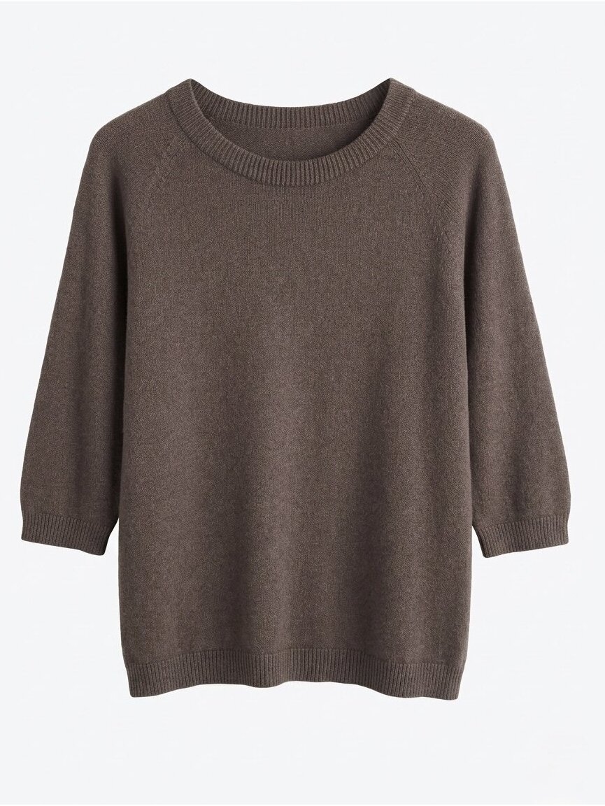 Megztinis "Baby alpaca brown" 1