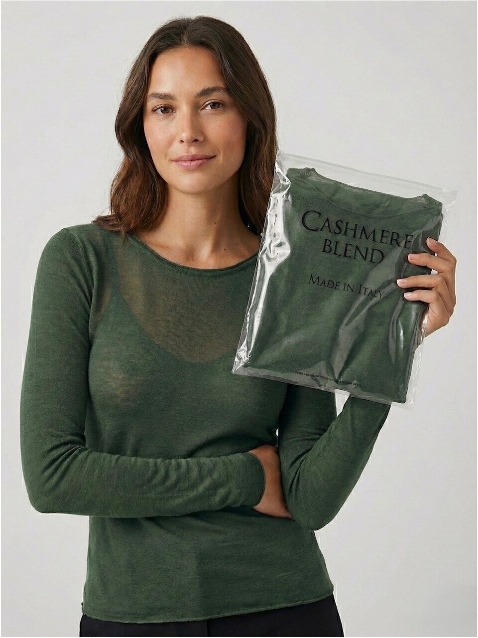 Palaidinė "Cachmere blend" green Palaidinė "Cachmere blend" green